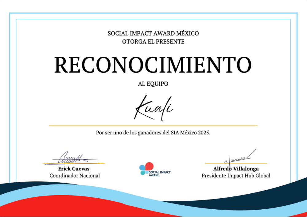 Reconocimiento de Social Impact Award México 2025 para Kuali